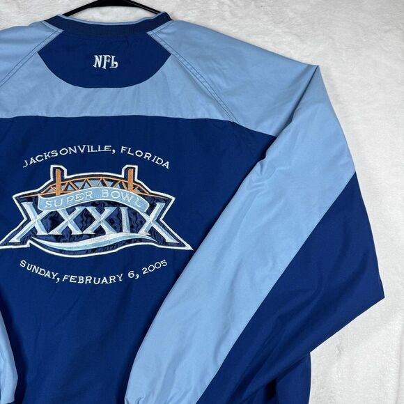 Vintage‎ 2005 Classic Super Bowl 39 Windbreaker Size XL Patriots Vs Eagles - Picture 11 of 15